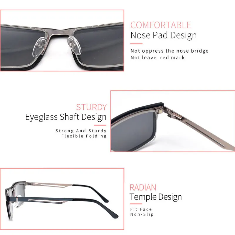 

LUCIDIE New Square Magnetic Clip Sunglasses Men Vintage Driving Sport Sun Glasses UV400 Oversized Eyewear for Men Mirror Goggles