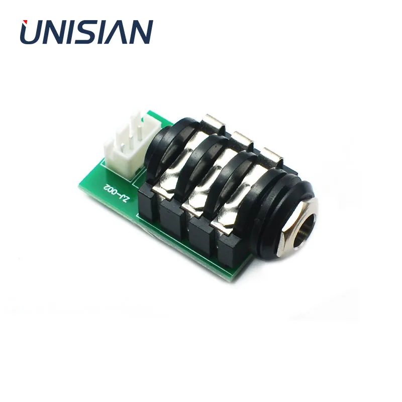 Адаптер аудиосигнала UNISIAN 6 5 35 3 мм интерфейс микрофона к 3pin 2 54 плата