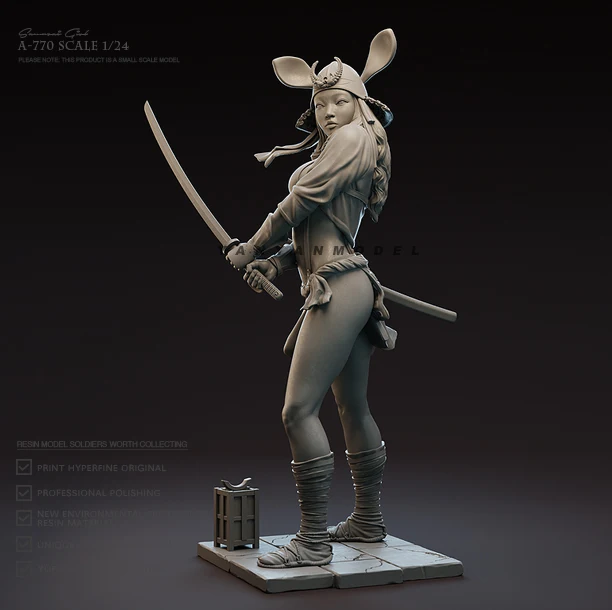 

1/24 Resin model kits figure beauty colorless and self-assembled A-770