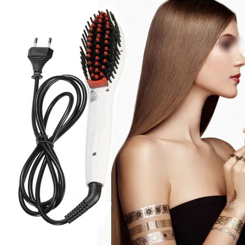 Цифровой электрический выпрямитель для волос расческа распутывания выпрямители