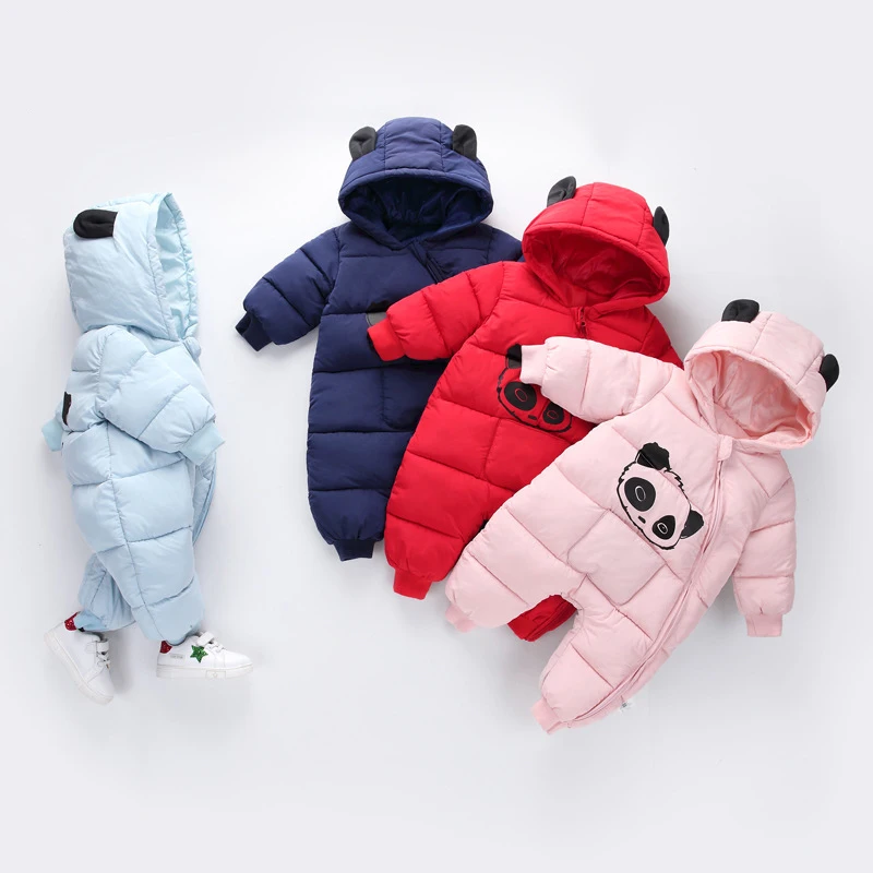 

Baby boy girl Clothes 2020 New born Winter Hooded Rompers Thick Cotton Outfit Newborn Jumpsuit Children Costume toddler romper