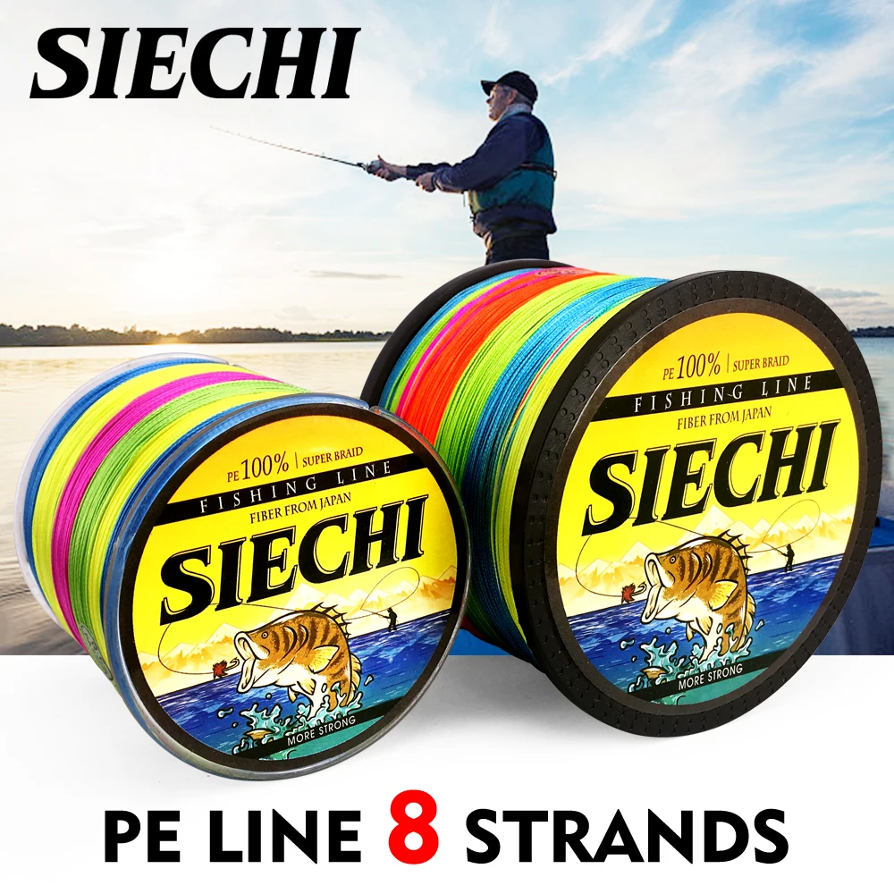 Многоцветная 8 нитей 300 м 500 1000 ПЭ плетеная рыболовная леска tresse peche соленая
