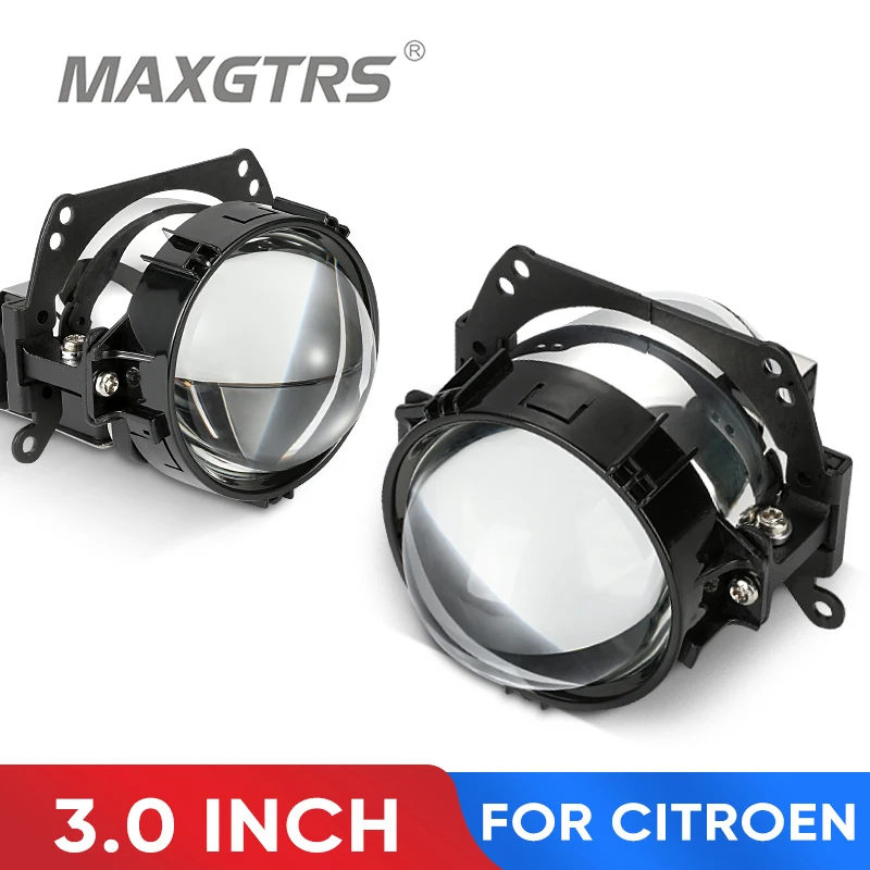 

2x 3.0 inch Bi-LED Lens Headlight Lens H4 H7 H1 9005 9006 Projector LED For Citroen C4 C5 C-Crosser C-Quatre Xsara Picasso