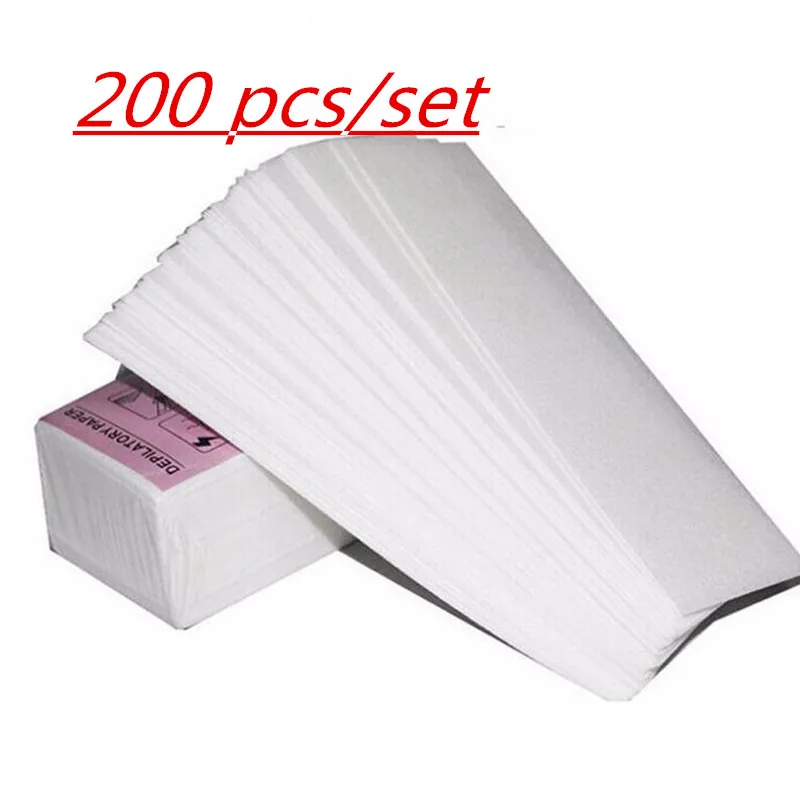 200pcs 100 шт Нетканая ткань для удаления волос в рулонах восковой бумаги высокого качества эпилятор для удаления волос - Цвет: 200pcs