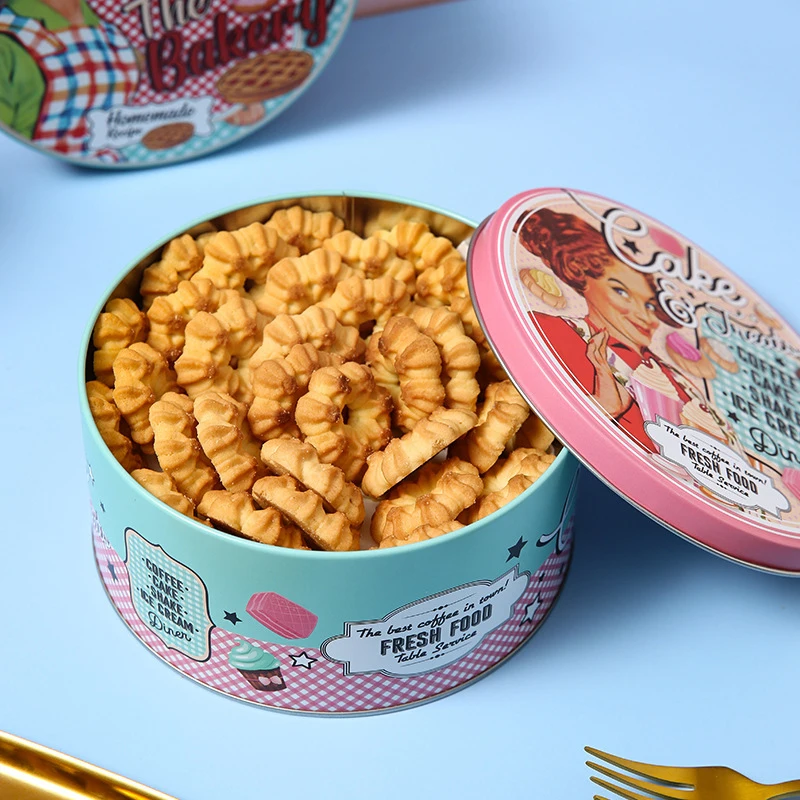 Пустая металлическая коробка для хранения жестяная печенья конфет домашних