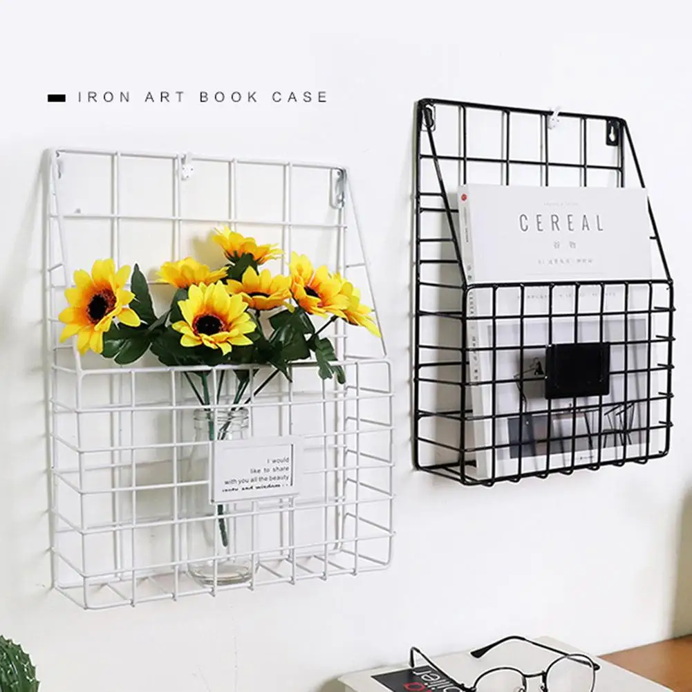 Кованая железная стойка для журналов инновационная простая настенная