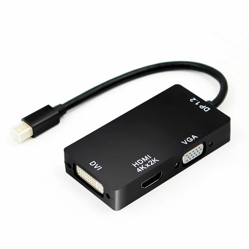 3-в-1 Thunderbolt Mini DP к HDMI VGA DVI адаптер конвертер кабель для MacBook Air Pro Microsoft surface pro 3 2 |