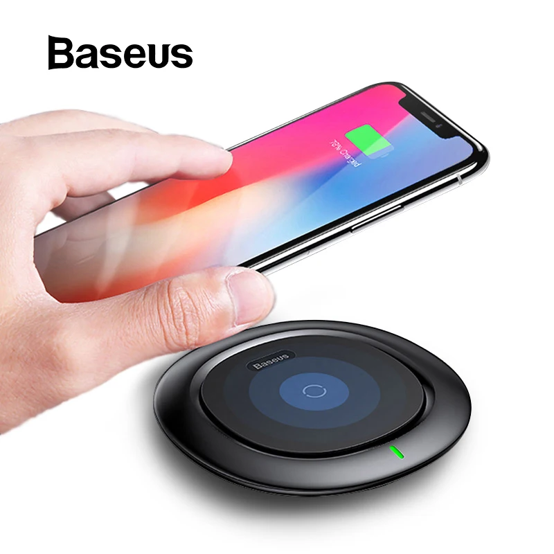 Беспроводное зарядное устройство Baseus UFO для iPhone X 8 XR samsung Note 10 S10 S9 10 Вт Qi Беспроводная зарядная подставка для huawei P30 xiaomi mi 8 9