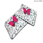 Бабочки камень 3D печать Входные Коврики мультфильм области ковер дропшиппинг 40x60 см фланелевый коврик коврики для ванной комнаты и кухни на заказ ковер