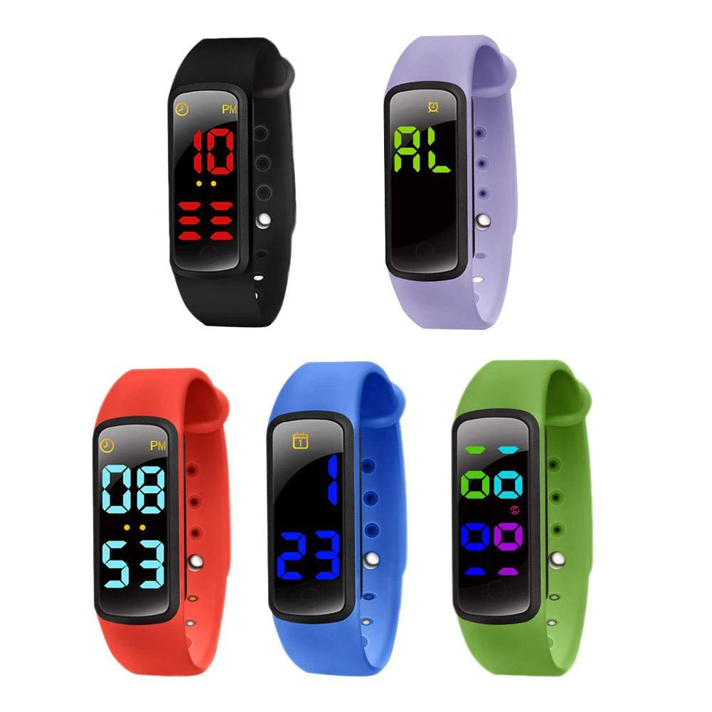 

U6-C Pedometer Wrist Band 3-color LED Display Sports TPU Strap Music Activity Tracker Waterproof Wearable Devices Smart Bracelet