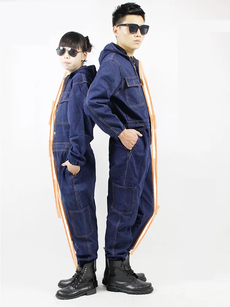 Рабочие джинсовые комбинезоны для мужчин размера плюс 6XL рабочая одежда Униформа