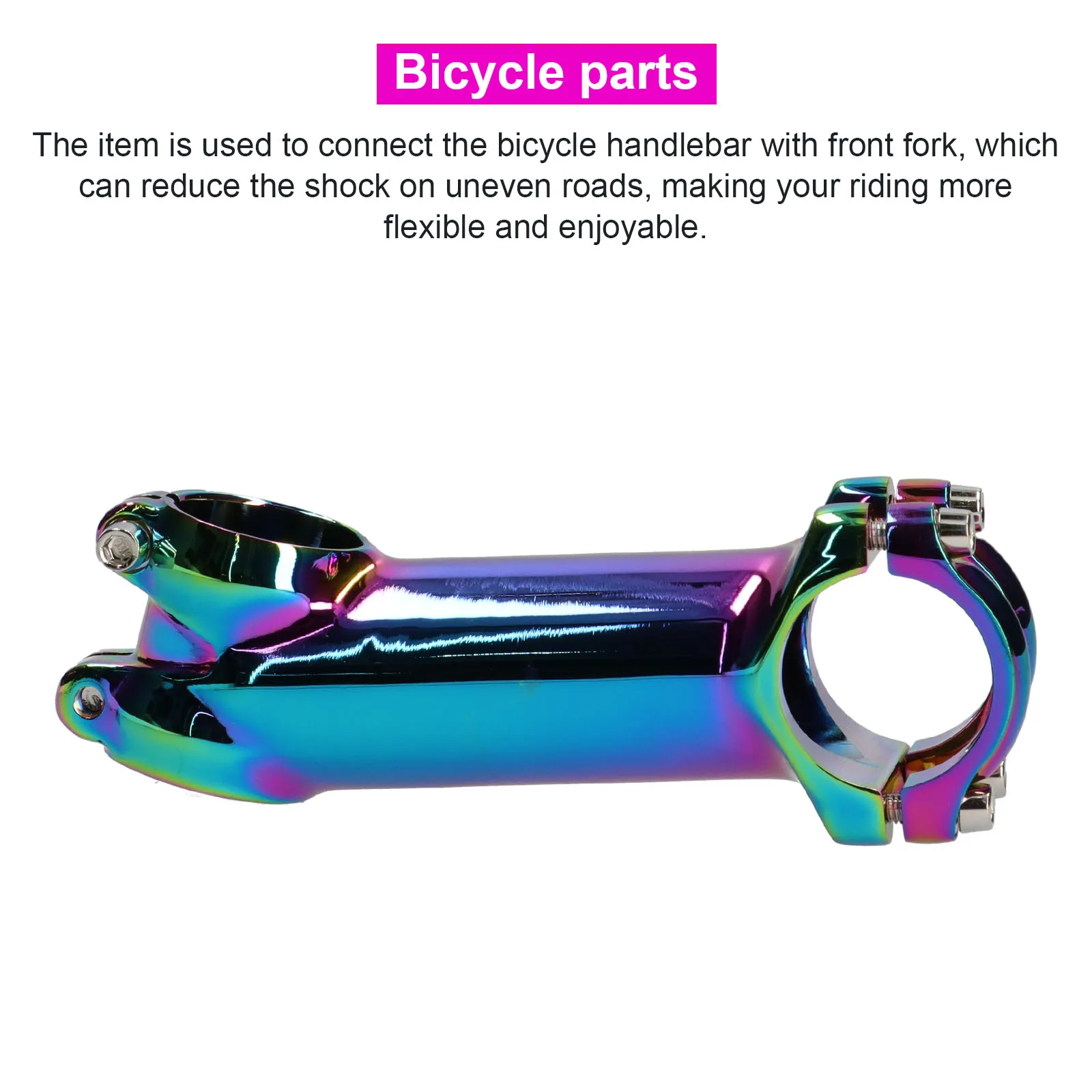 

Bicycle Stem Rotating Adjustable Bicycle Handlebar Stem Colorful Bicycle Front Fork Stem For Replacement Repair Bicycle 2021