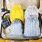 Повседневная хлопковая Сетчатая Сумка на шнурке, косметичка, дорожный кейс для косметики органайзер для обуви, Подарочный чехол для хранения