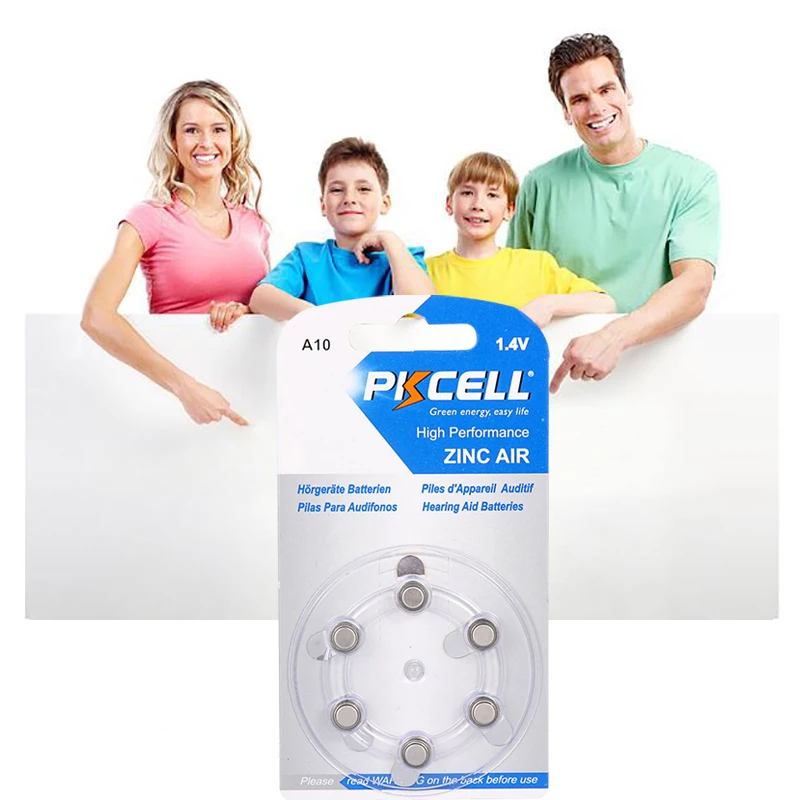 

60Pcs PKCELL Zinc Air Hearing Aid Batteries A675 PR44 ZA675 A13 PR48 ZA13 A312 PR41 ZA312 10A PR70 ZA10 Battery For Hearing aids