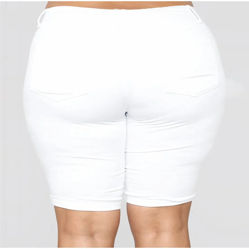 Шорты женские рваные с дырками повседневные приталенные потертые штаны