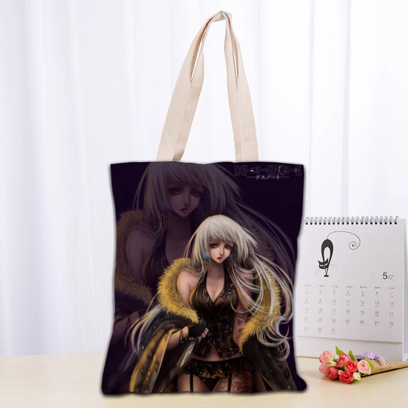Индивидуальная сумка-тоут Death Note многоразовая Женская Холщовая Сумка через плечо