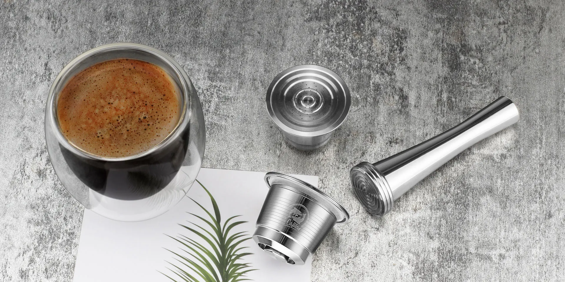 iCafilas Refillable Empty Coffee Filters Nespresso Stainless Steel Coffee Capsule Pod Reusable For Espresso Machine