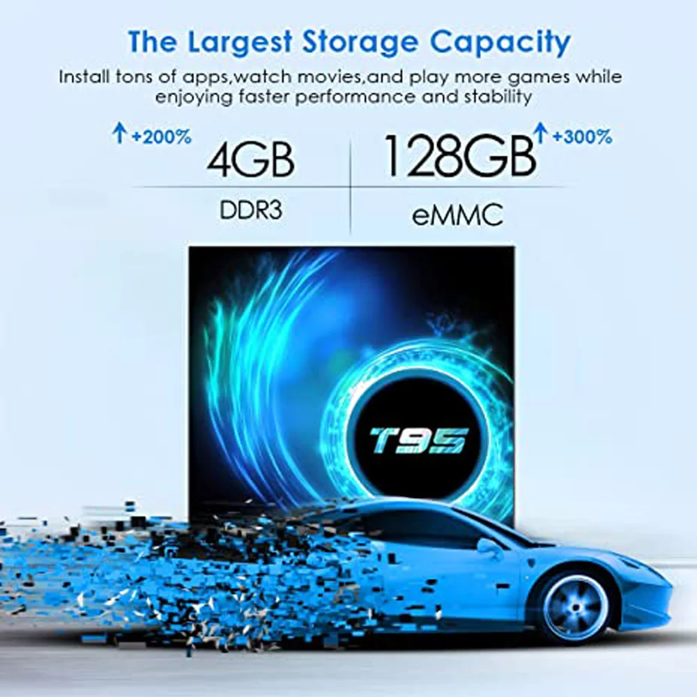 Andriod 10 0 ТВ Box Android BT5.0 6K медиаплеер Google голосовой помощник 2 4G 5G двойной WI FI T95