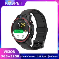 kospet vision smart watches men 3gb 32gb dual camera touch screen 800mah 4g sports fitness smartwatch for android ios phone