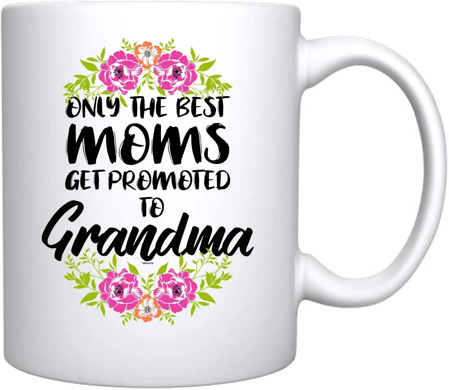 Only The Best Moms Get Promoted to Grandma Ceramic Coffee Mug Funny Birthday Mother's Day Gift For Mom Stepmom From Daug | Дом и сад