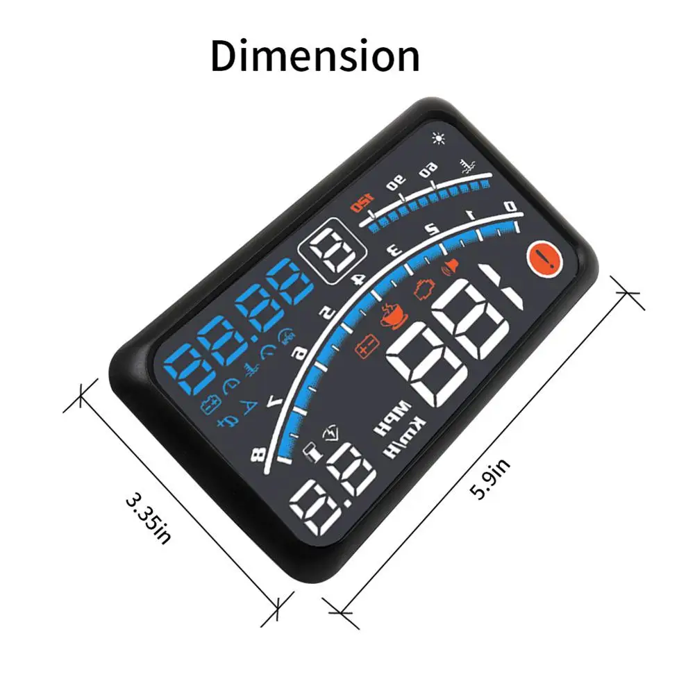 

5.5inch Universal OBD2 Car GPS HUD Rise Head Display Overspeed Warning System