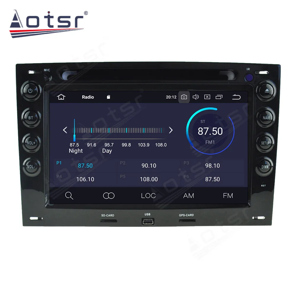 Автомобильный плеер PX5/PX6 Android 10 GPS-навигация для Renault Megane 2003-2009 Авторадио стерео