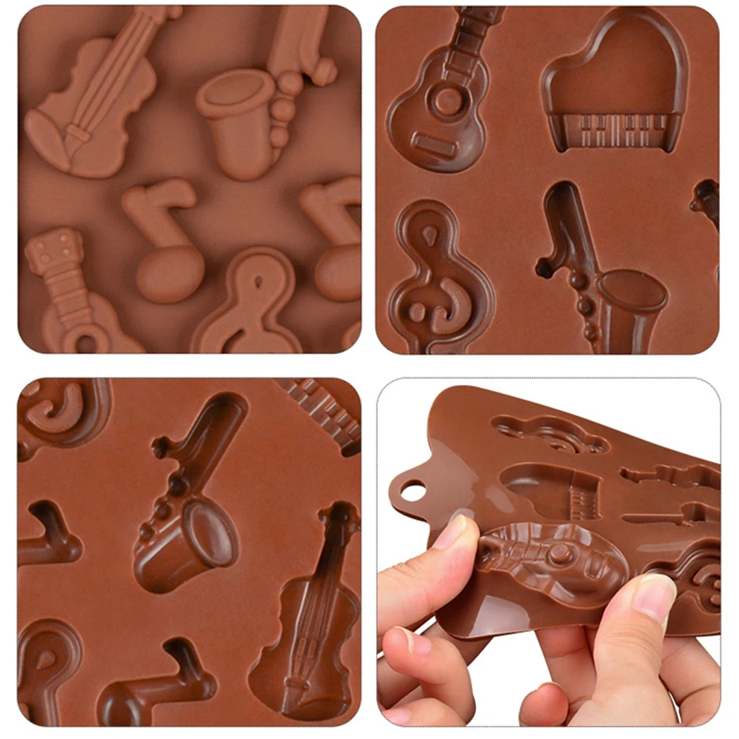 

Musical Instruments Cake Mold Fondant Mold Silicone Baking Accessories Sugar Craft Chocolate Cutter Mould Fondant Tools