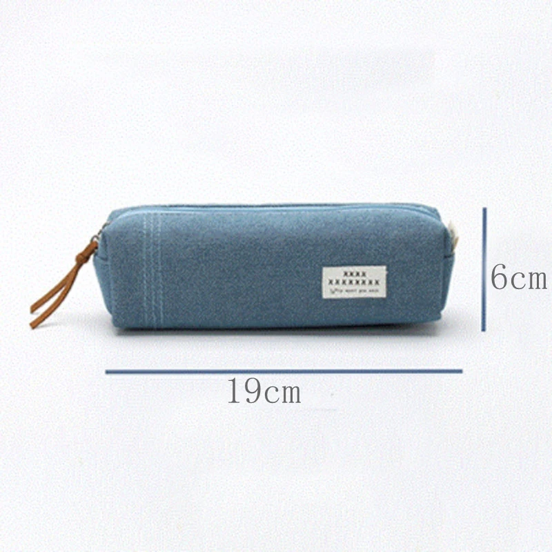 Компактный однотонный чехол для карандашей девочек и мальчиков школьный пенал