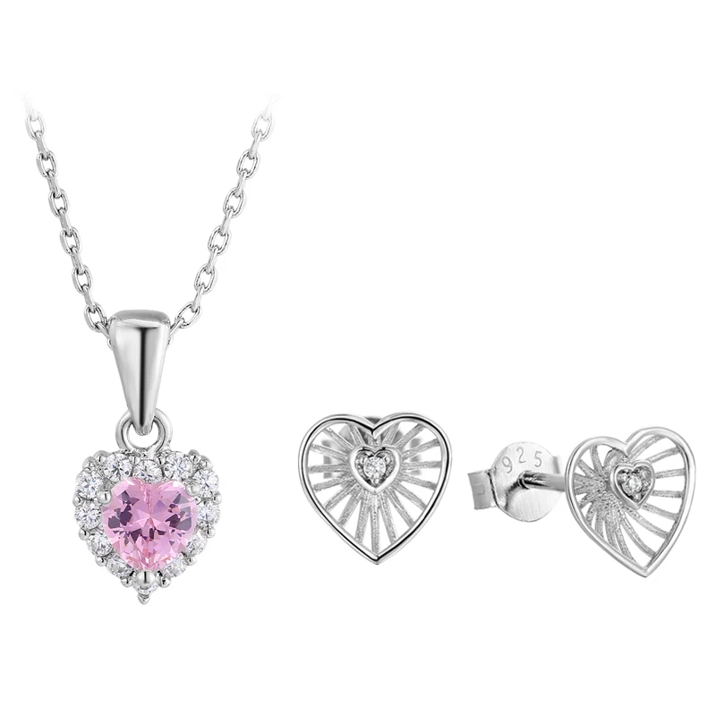 

MrUnicorn S925 Silver Romantic Heart Necklace Sterling Silver Pendant Valentine's Day Gift