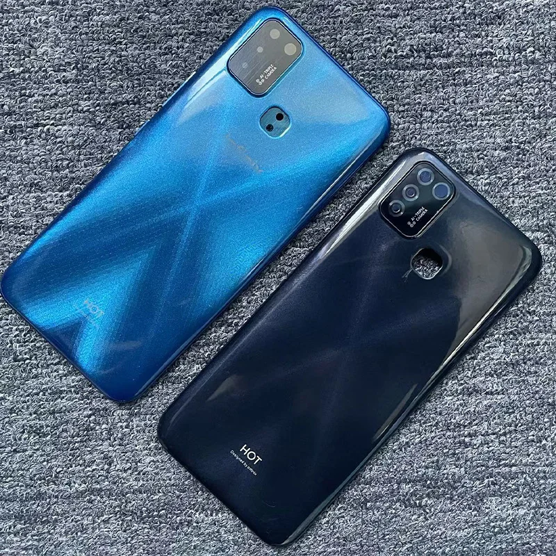 

6.6 " Replacement For Infinix Hot 10 Lite X657B Back Battery Cover Rear Glass Door Back Housing Case With Camera Glass