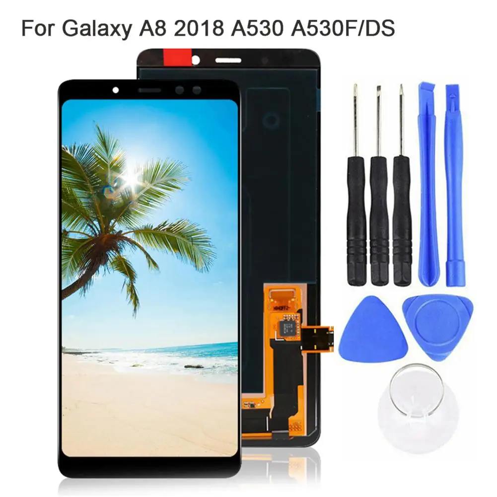 Активно матричные осид 5 6 ''для SAMSUNG GALAXY A8 2018 A530 A530F ЖК дисплей сенсорный экран