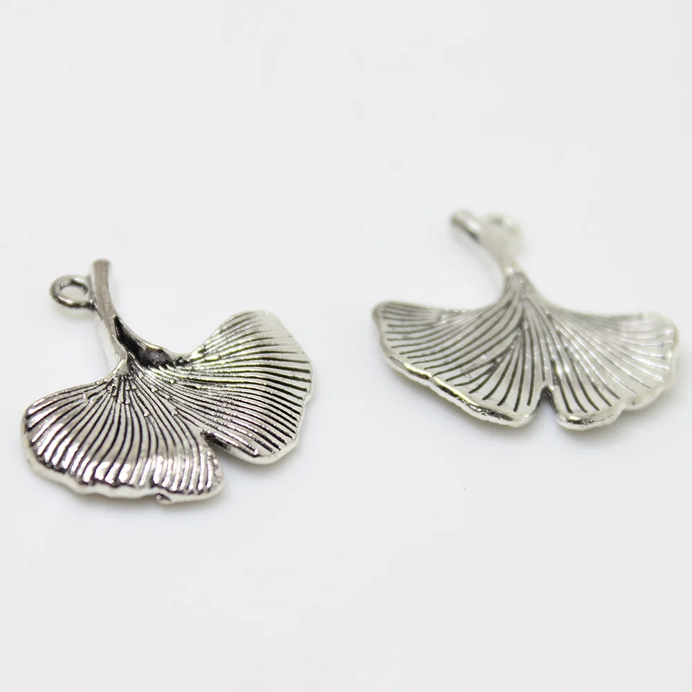 Подвеска гингко с отцом гинкго билоба античное серебро 10 шт. 22x24 мм | Украшения и