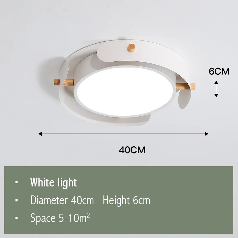 Dia 40CM AC90-260V современные круглые деревянные потолочные светильники Светодиодный потолочный светильник для спальни гостиной украшения лампы Освещение для дома светильники - Цвет корпуса: Dia 40CM