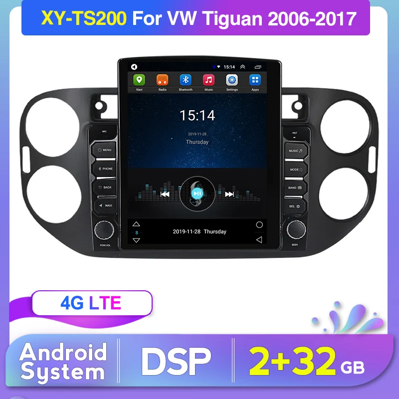 Автомобильный радиоприемник для VW/Volkswagen Tiguan 2006 2017 с системой Android Авторадио