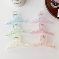 1pcs women hair clip acrylic hairpins cross transparent hair crab claw clips girls make up washing tool accessories decoration