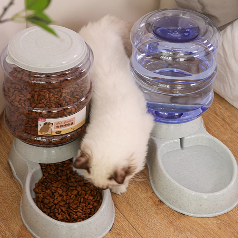 Пластиковая бутылка для воды собак л кормушка домашних животных кошек миска