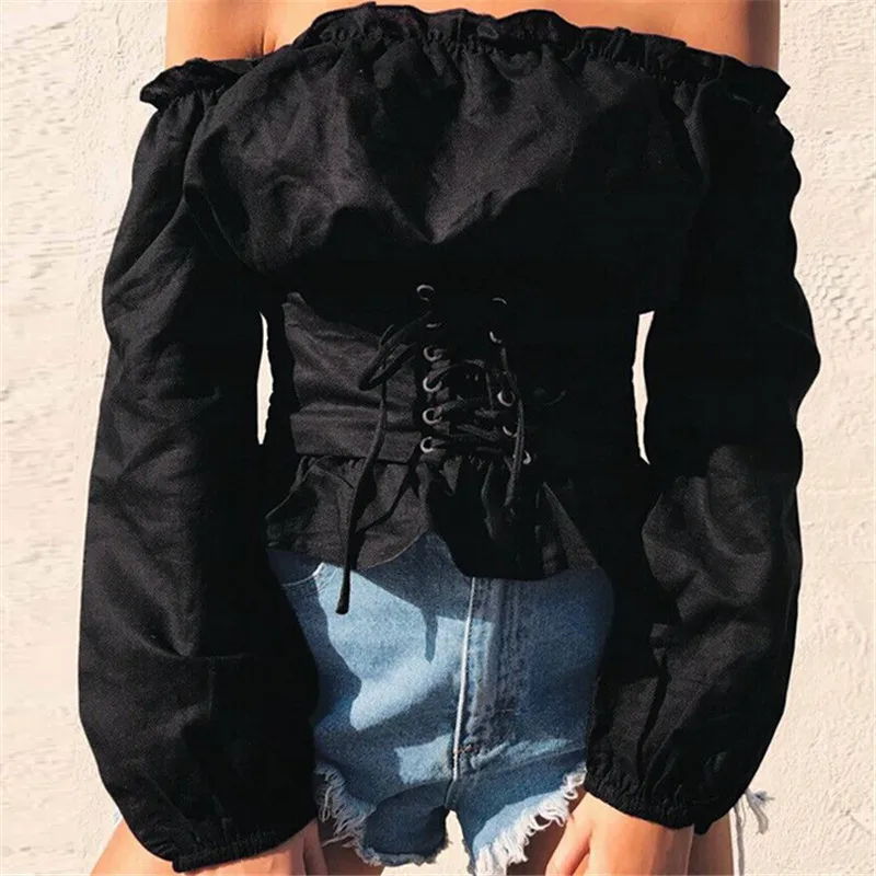 Женский атласный корсет с рукавами фонариками Размеры S/M/L|Блузки| |