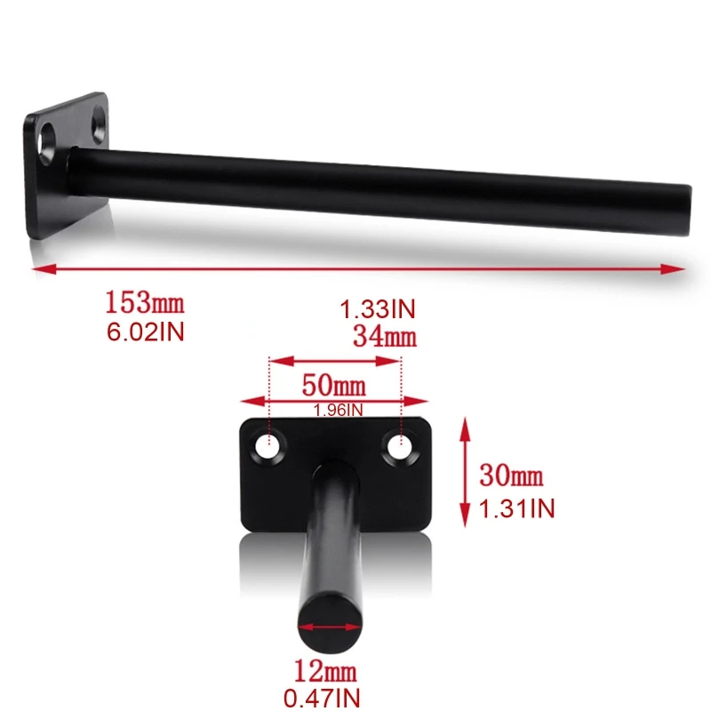 

2pcs/set T-shaped Invisible Wall-mounted Shelf Support Rack Fix Floating Bracket