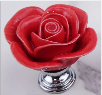 

DM 2pcs/Set Damascus Flower Handmade Ceramic Handle Wardrobe Door Knobs Drawer Pulls Zinc Alloy Single Hole Handle European 2021