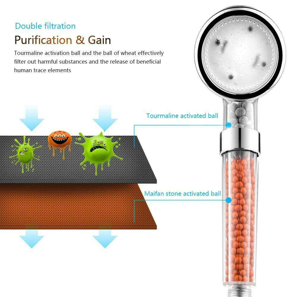Водосберегающая насадка для душа VEHHE 3 цвета Светодиодная водосберегающая душа|led