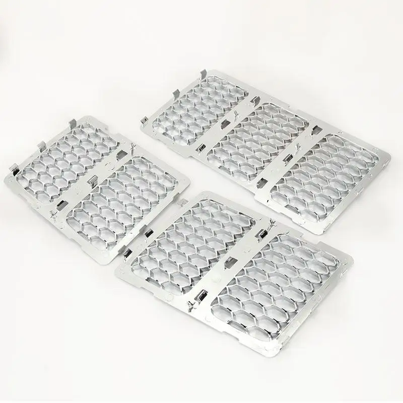 3x сетка ABS хромированные планки решетка крышки вставки подходят для Jeep Grand Cherokee 2014