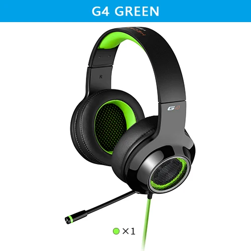 G4 Green EDIFIER G4 игровая гарнитура, встроенная звуковая карта виртуального объемного звучания 7,1 и выдвижной микрофон, светодиодный и металлический сетчатый дизайн наушников - Цвет: G4 Green