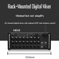 mr18 digital mixer professional 18 channel recording studio live performance dj mixer wifi remote control with 4 stereo channels
