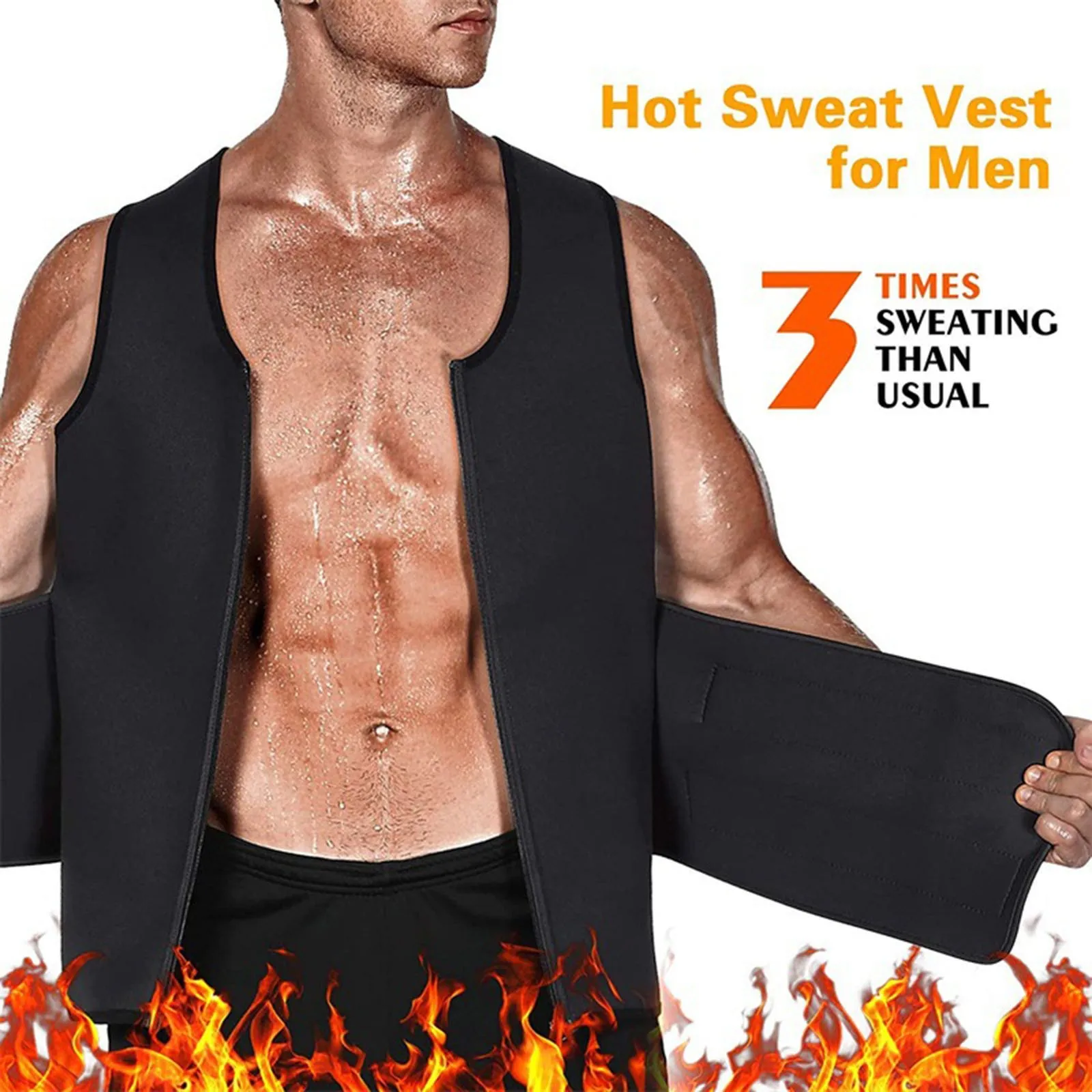 

Men Neoprene Shapewear Fitness Tummy Waist Trainer Sports Vest Waistband Sweat Fat Burning Body Shaper Man Girdle Sauna Suit New