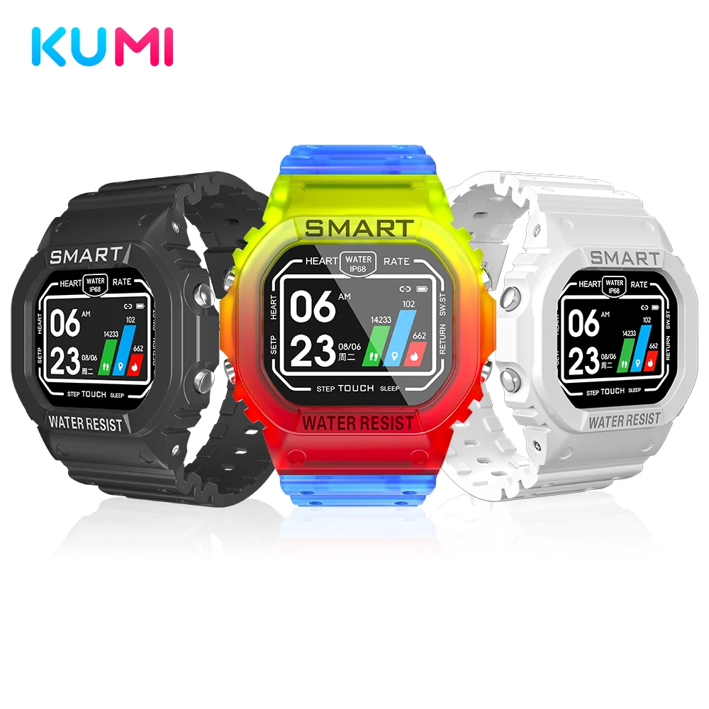 

KUMI U2 Sport Smartwatch Fitness Smart Watch Men Women Heart Rate Monitor Bluetooth Smart Bracelet Band Android IOS Colors