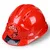solar fan helmet red Солнечный с вентилятором 3 ребра вентиляционное отверстие шлем площадка строительство солнцезащитный козырек шляпа артефакт Лето дышащий Руководство Шлем Крышка - Цвет: solar fan helmet red
