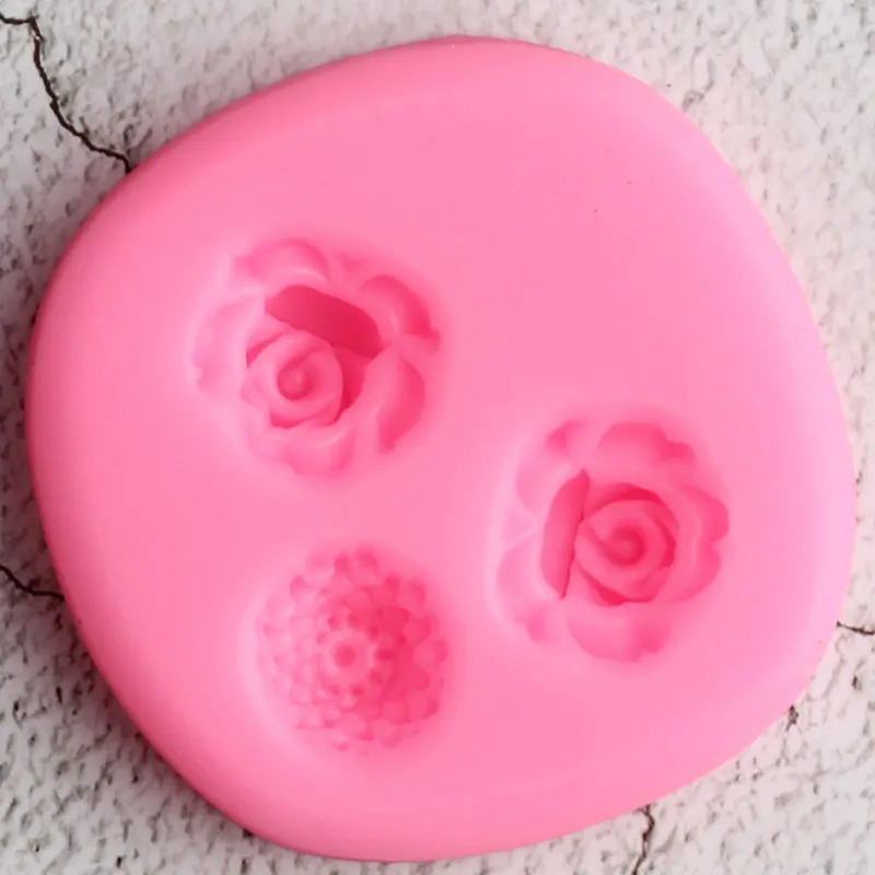 3 отверстия роза искусственная Маргаритка кекс топ инструменты для украшения