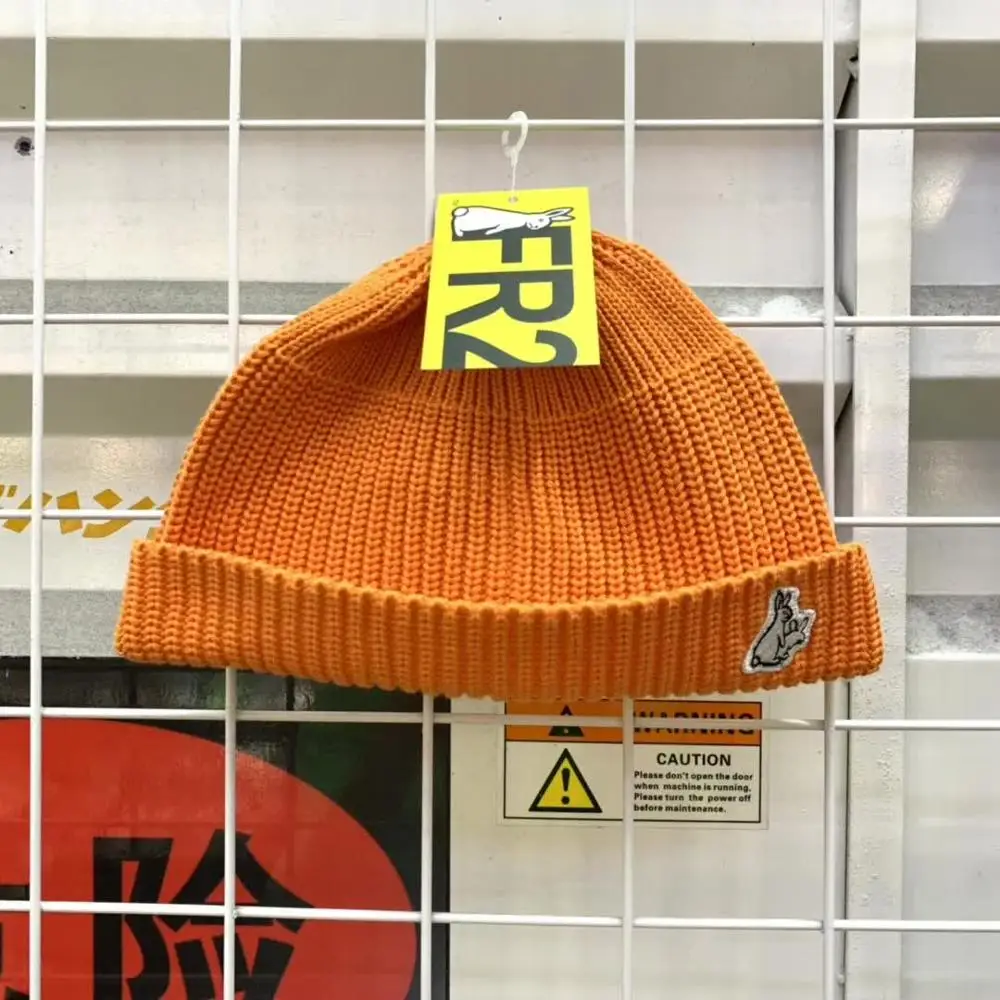 FR2 мужские и женские шапки Fxxking кролики шапка s осенние зимние; вязанные; шерстяные шляпы Модные кролики логотип 8 цветов стиль FR2 Кепка
