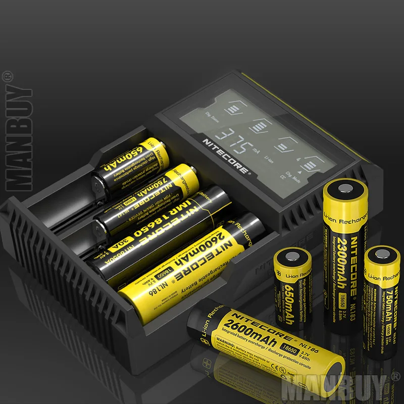 Новинка 2021 зарядное устройство NITECORE D4 с ЖК дисплеем интеллектуальная схема