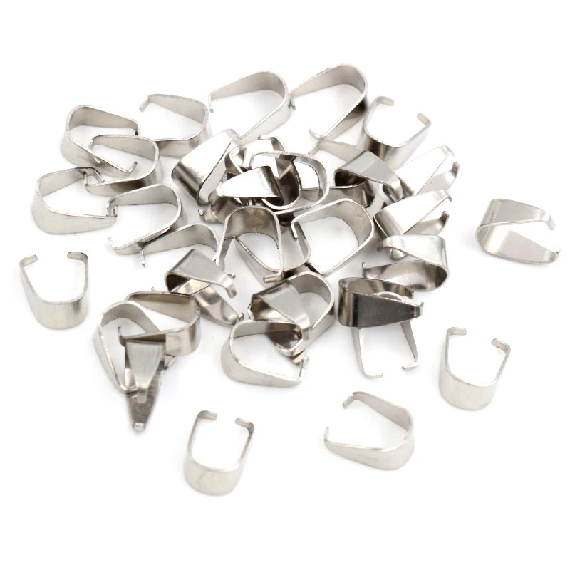 100 шт. позолоченная Подвеска из нержавеющей стали с защелками и крючками для